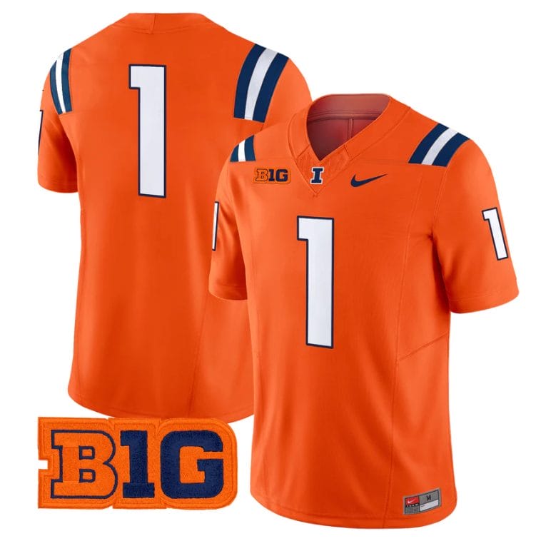 Team Jersey #5 Illinois Fighting Illini 2025 Vapor Limited Stitched - Image 5