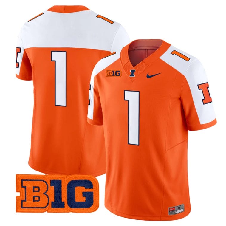 Team Jersey #5 Illinois Fighting Illini 2025 Vapor Limited Stitched - Image 4