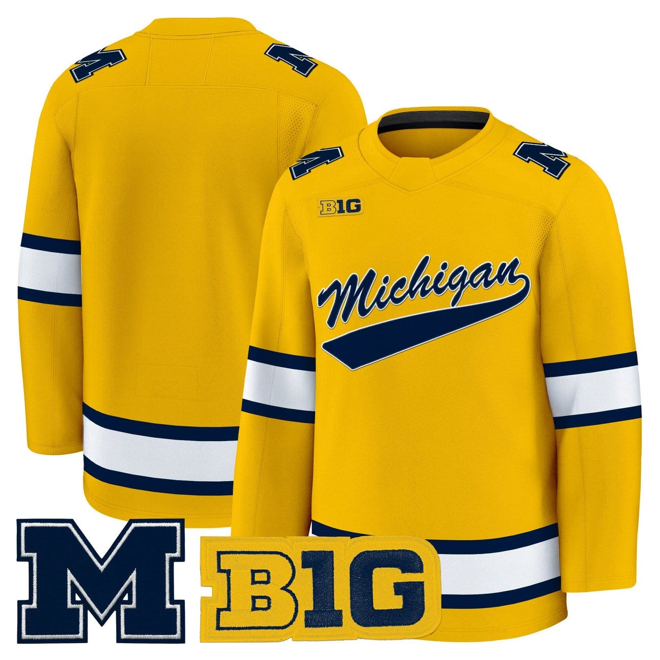 Team Jersey Michigan Wolverines 2025-26 Premium All Stitched
