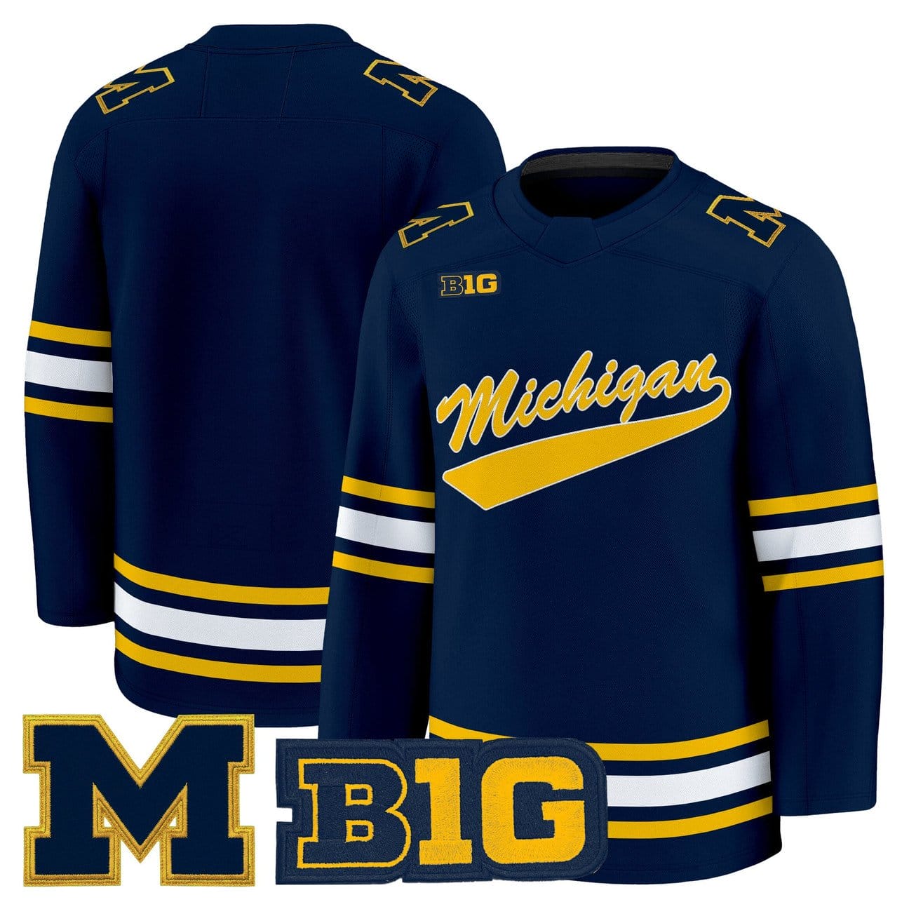 Alternative view of Team Jersey Michigan Wolverines 2025-26 Premium All Stitched