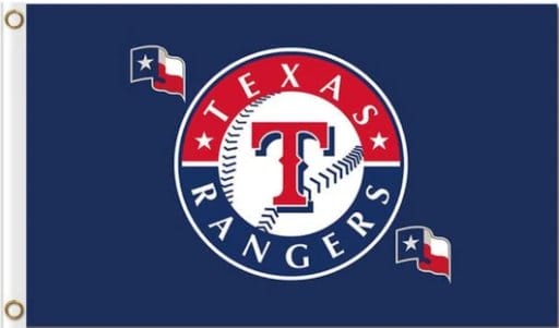Texas Rangers Baseball Team Flag 3X5Ft Banner USA Polyester with Brass Grommets