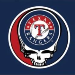 Texas Rangers Dead Skull Flag 3X5Ft Banner USA Polyester with Brass Grommets