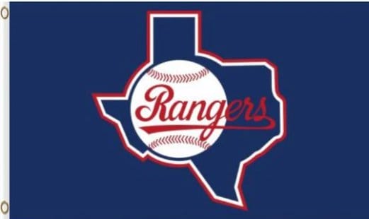 Texas Rangers Logo Sport Flag 3X5Ft Banner USA Polyester with Brass Grommets