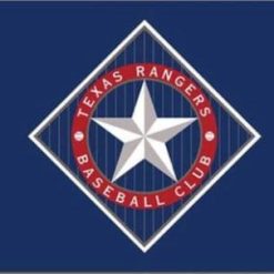 Texas Rangers Red Baseball Blue Flag 3X5Ft Banner USA Polyester with Brass Grommets