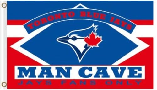 Toronto Blue Jays Man Cave Flag 3X5Ft Banner USA Polyester with Brass Grommets