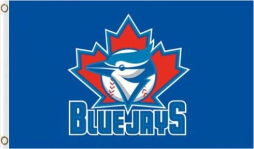Toronto Blue Jays US Flag Blue Red 3X5Ft Banner USA Polyester with Brass Grommets