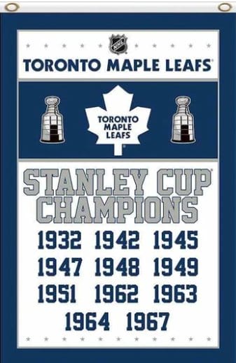 Toronto Maple Leafs Champions Flag 3X5Ft Polyester Digital Print Banner USA