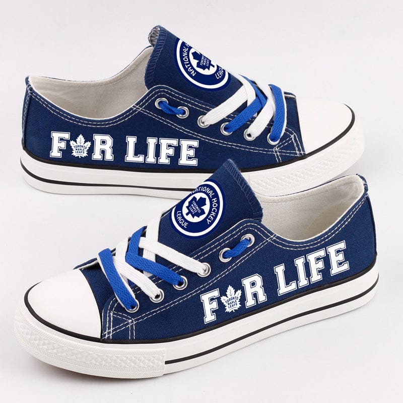 Alternative view of Toronto Maple Leafs Low Top Canvas Sport Sneakers Shoes For Men Women Fans