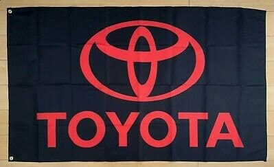 Toyota Car Racing Flag Black 3X5 Ft Polyester Banner USA 90x150cm