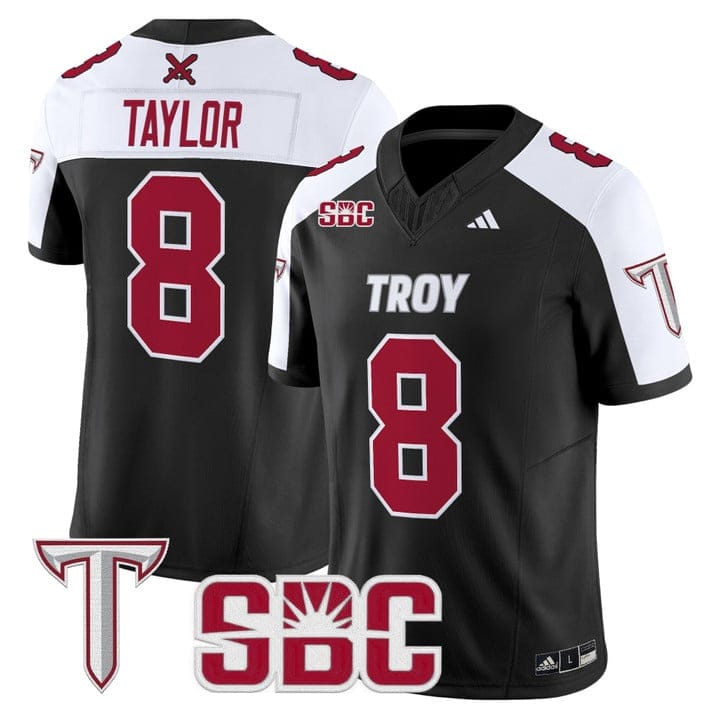 Tray Taylor Jersey #8 Troy Trojans 2025 Vapor Limited Stitched - Image 3