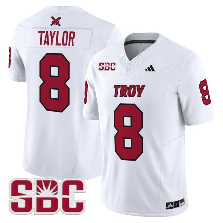 Alternative view of Tray Taylor Jersey #8 Troy Trojans 2025 Vapor Limited Stitched