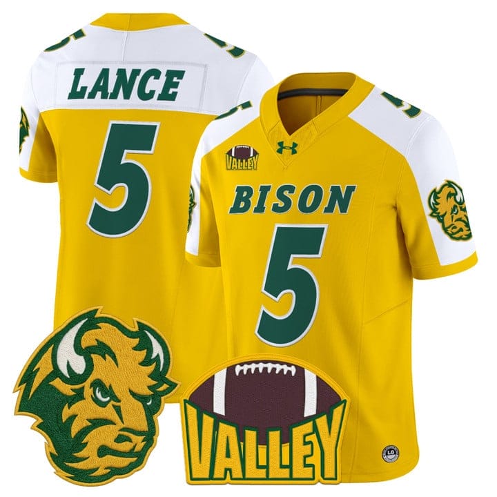 Alternative view of Trey Lance Jersey #5 North Dakota State Bison 2025 Limited Stitched
