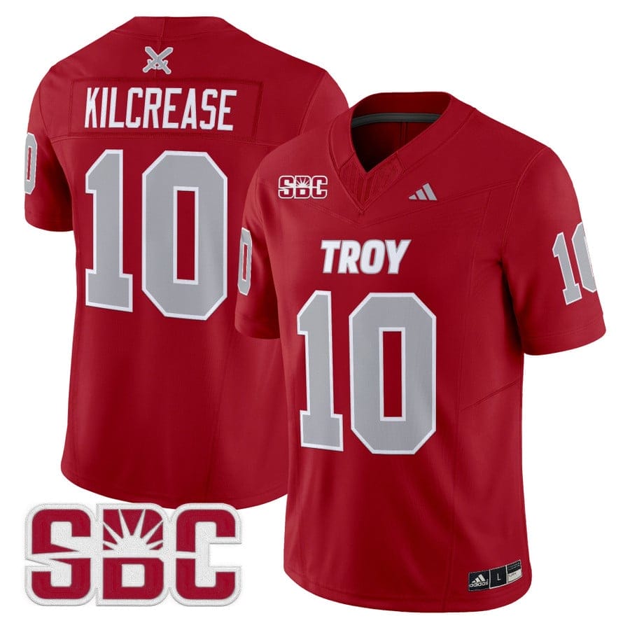 Tucker Kilcrease Jersey #10 Troy Trojans 2025 Vapor Limited Stitched - Image 5