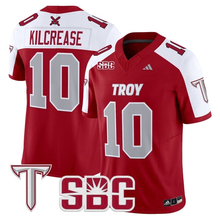 Tucker Kilcrease Jersey #10 Troy Trojans 2025 Vapor Limited Stitched - Image 4