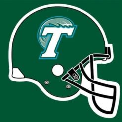 Tulane Green Wave Helmet USA Flag 3X5ft Banner Polyester with 2 Brass Grommets