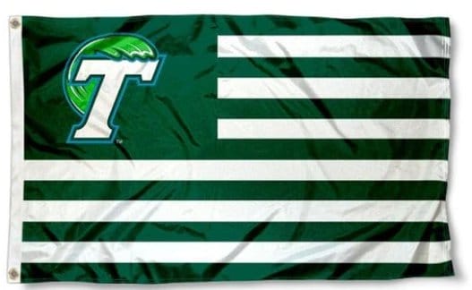 Tulane Green Wave Sport USA Flag 3X5ft Banner Polyester with 2 Brass Grommets