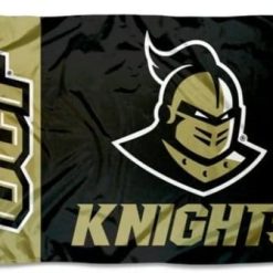 UCF Knights Team Sport Black Flag 3X5ft Banner USA Polyester with 2 Brass Grommets
