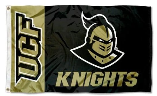 UCF Knights Team Sport Black Flag 3X5ft Banner USA Polyester with 2 Brass Grommets