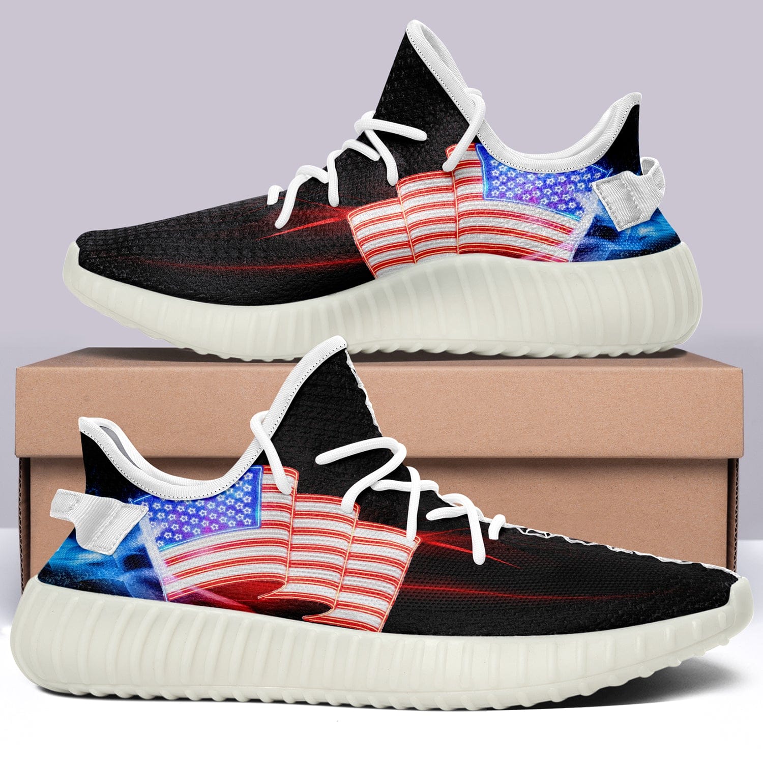Alternative view of USA Flag V3 350v Yeezy Sneakers For Men Women Fans