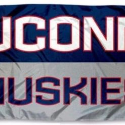 University of Connecticut Huskies Blue Flag 3X5ft Banner USA Polyester with 2 Brass Grommets