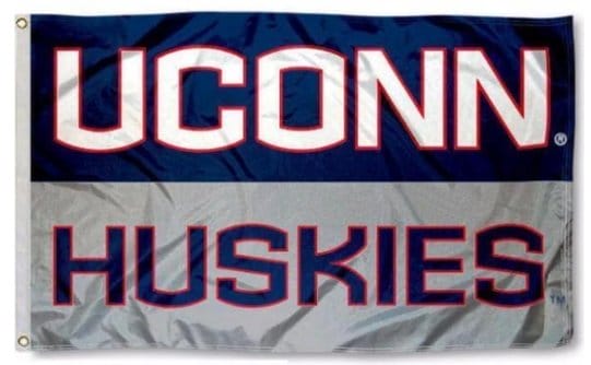 University of Connecticut Huskies Blue Flag 3X5ft Banner USA Polyester with 2 Brass Grommets