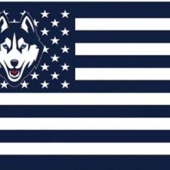 University of Connecticut Huskies Flag 3X5 Banner USA Polyester with 2 Brass Grommets