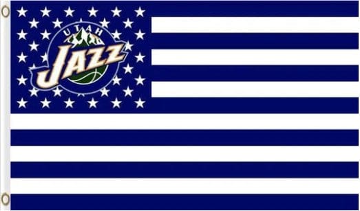 Utah Jazz US Flag 3X5Ft Polyester Banner USA Digital Print