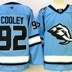 Utah #92 Logan Cooley Blue Stitched Jersey