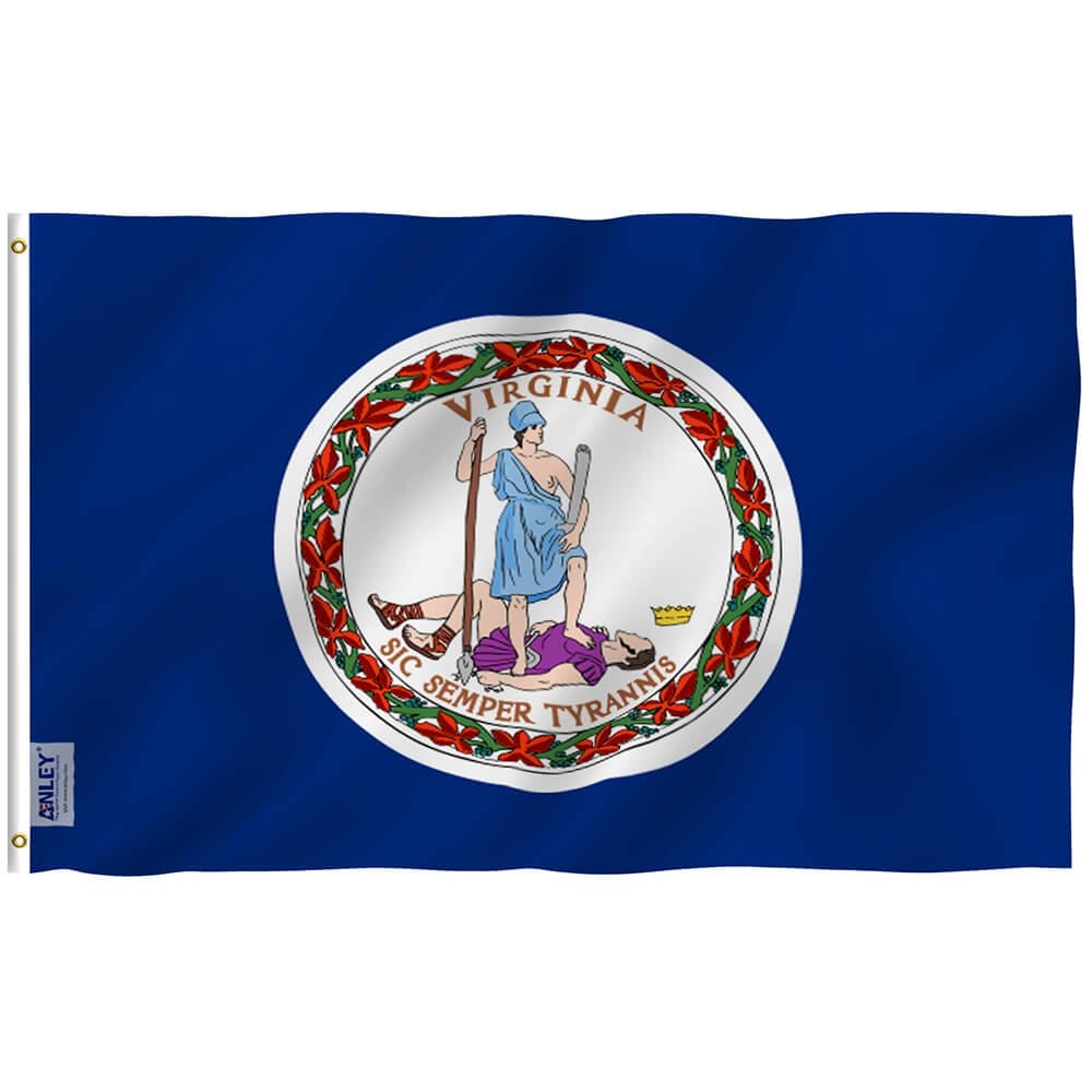 Virginia State Polyester Flag - Virginia VA State Flag with Brass Grommets 3X5Ft Banner USA