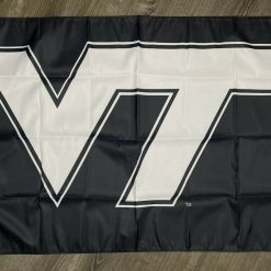 Virginia Tech Hokies Logo Flag 3x5 ft Black Sports Banner Man-Cave Garage
