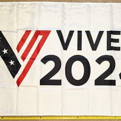 Vivek Ramaswamy Flag 2024 White Democrat Save America USA Sign 3x5'