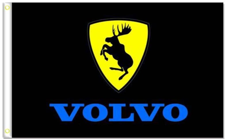 Volvo Flag Black 3X5 Ft Polyester Banner USA 90x150cm