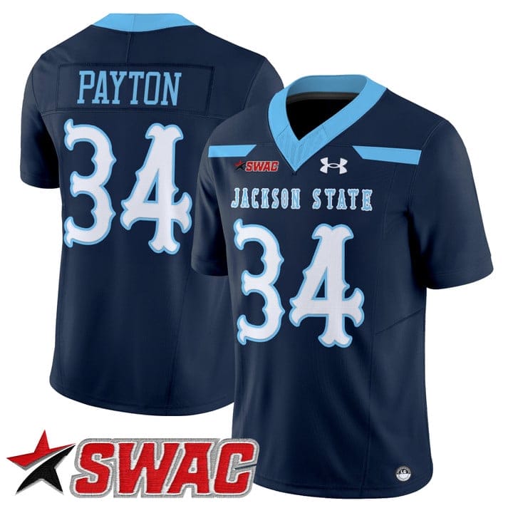 Alternative view of Walter Payton Jersey #34 Jackson State Tigers 2025 Vapor V2 Stitched