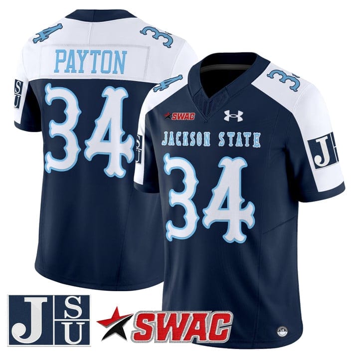Walter Payton Jersey #34 Jackson State Tigers 2025 Vapor V2 Stitched