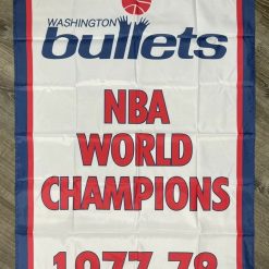 Washington Bullets Championship Flag Vertical 3x5 ft Classic Sports Banner Man-Cave