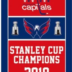 Washington Capitals 2018 Stanley Cup Champions Column Flag 3X5Ft Polyester Digital Print Banner USA