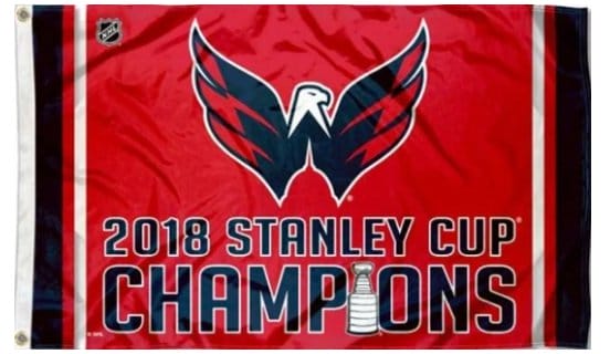 Washington Capitals 2018 Stanley Cup Champions Flag 3X5Ft Polyester Digital Print Banner USA