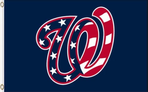 Washington Nationals American Flag 3X5Ft Banner USA Polyester with Brass Grommets