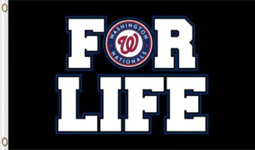 Washington Nationals For Life Flag 3X5Ft Banner USA Polyester with Brass Grommets