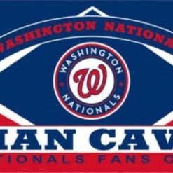 Washington Nationals Man Cave Flag 3X5Ft Banner USA Polyester with Brass Grommets