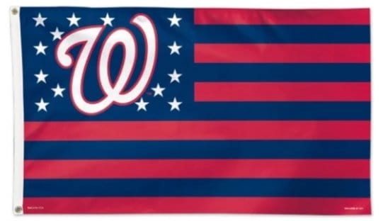 Washington Nationals Patriotic Team Flag 3X5Ft Banner USA Polyester with Brass Grommets