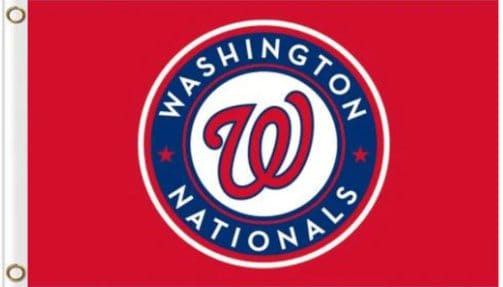 Washington Nationals Red Flag 3X5Ft Banner USA Polyester with Brass Grommets