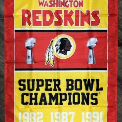 Washington Redskins Vertical Super Bowl Championship Flag 3x5 ft Sports Banner New