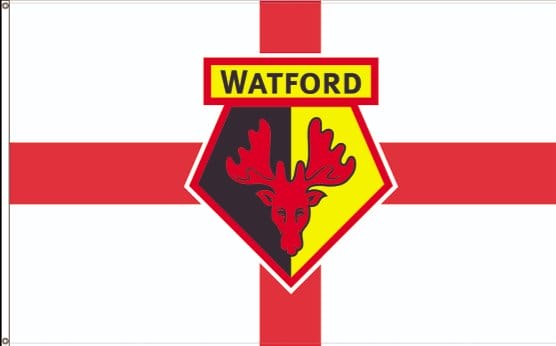 Watford F.C. Football Club Flag 3x5ft Banner Polyester Red White