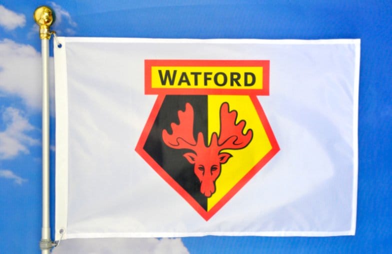Watford F.C. Football Club Flag 3x5ft Banner Polyester White