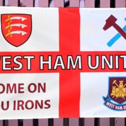 West Ham Football Club Flag 3x5ft Banner Polyester Red White