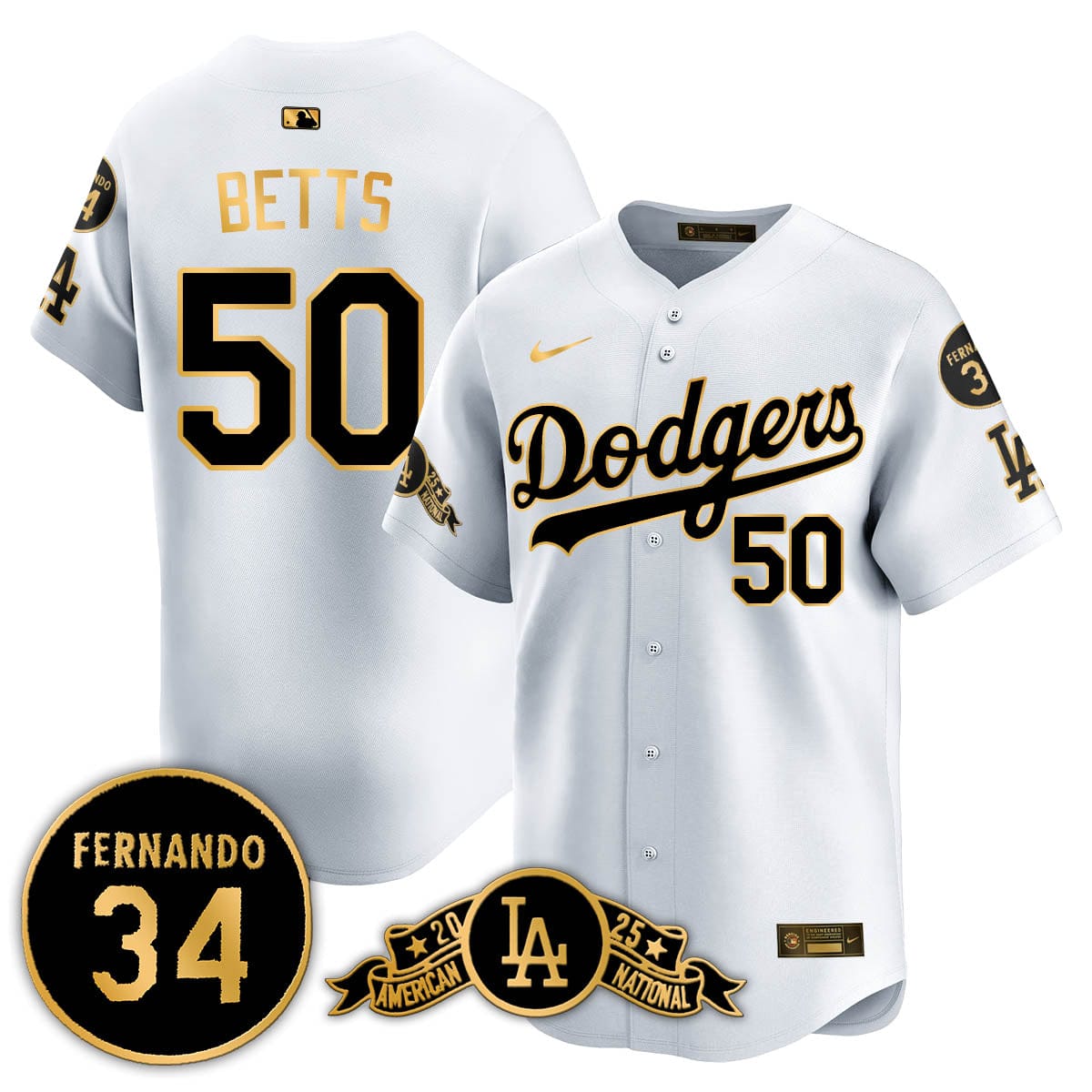 Los Angeles Dodgers 2025 National League Champions Jersey - All Stitched - Image 43