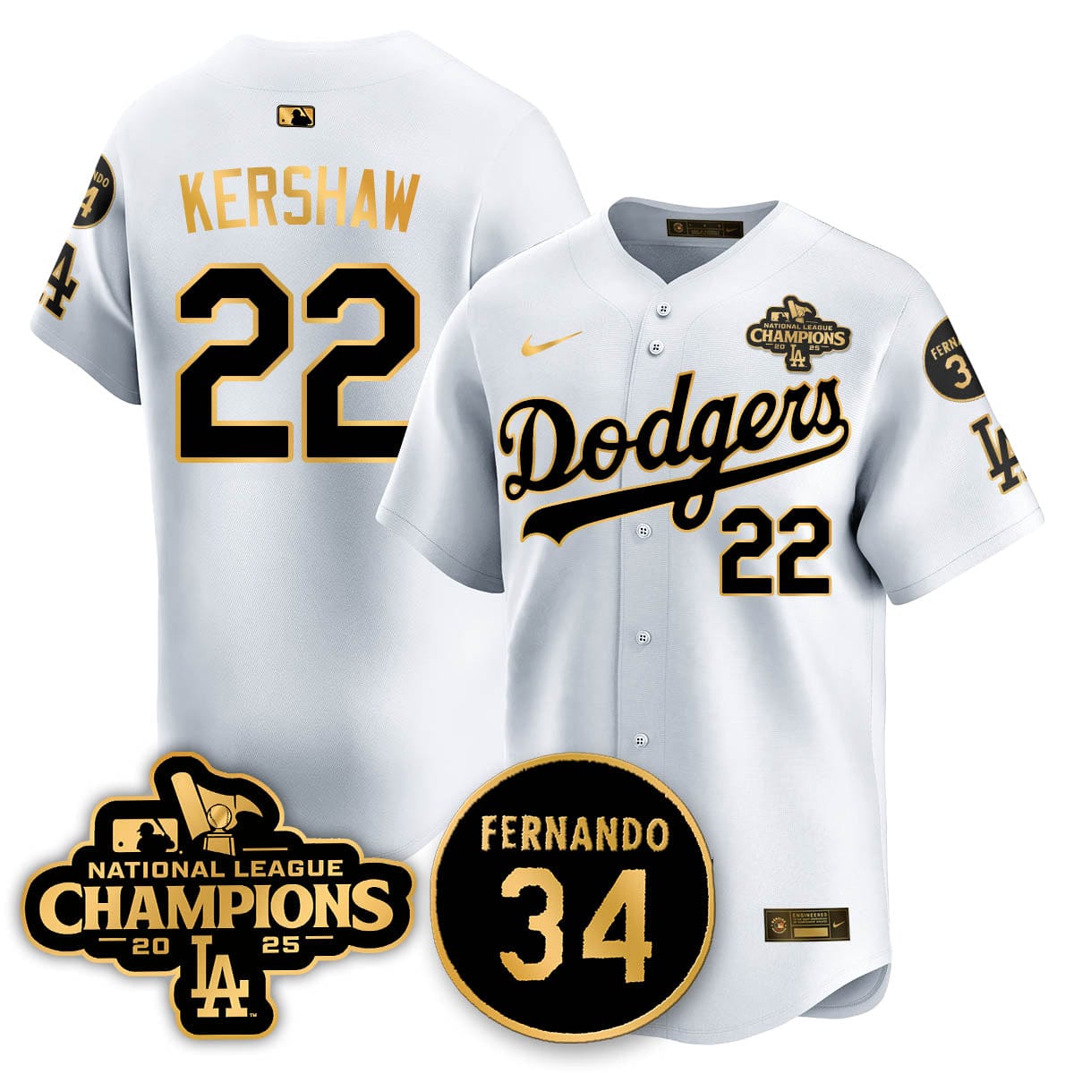 Los Angeles Dodgers 2025 NL Champions Jersey - All Stitched - Image 37