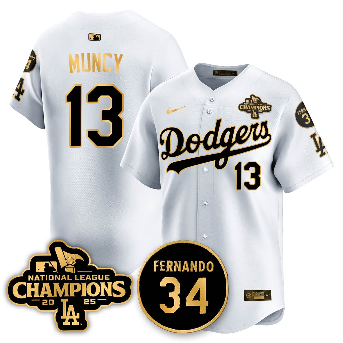 Los Angeles Dodgers 2025 NL Champions Jersey - All Stitched - Image 38