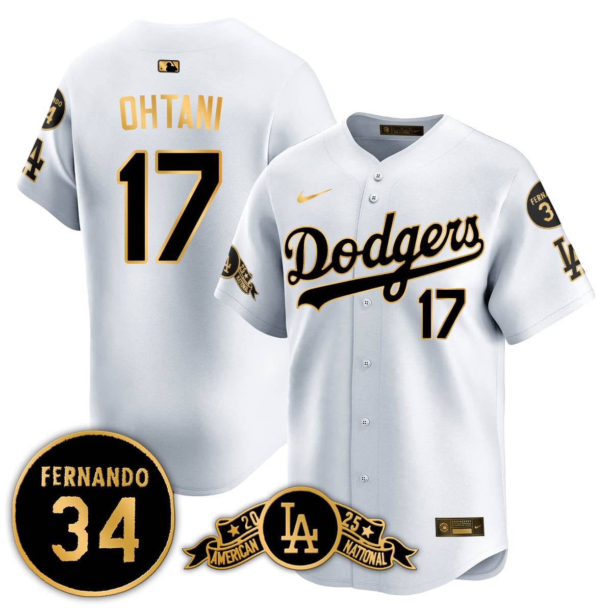 Los Angeles Dodgers 2025 National League Champions Jersey - All Stitched - Image 47